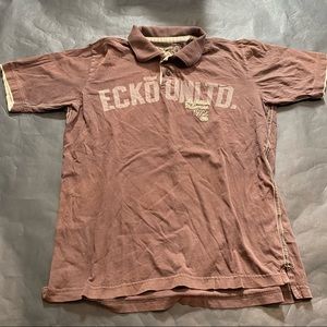 Echo Unlimited Brown Large collard shirt